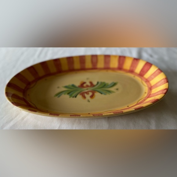 SLAH Gail Pittman SIENA 14" Oval Serving Platter EUC - Picture 2 of 6